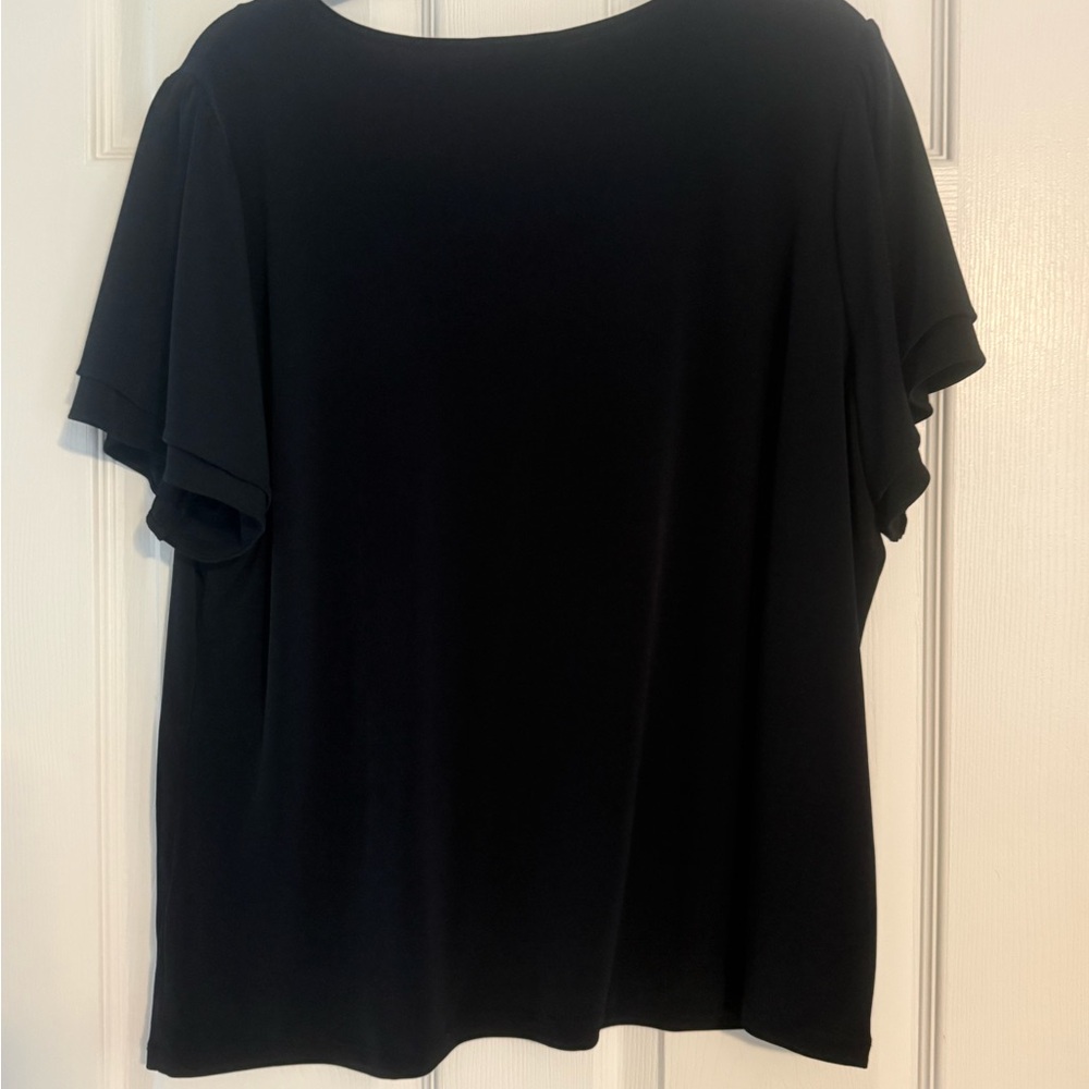 Calvin Klein Women's Elegant Navy Blouse - Picture 3 of 5